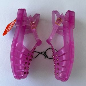 Wonder Nation Youth Girls Pink Jelly Fisherman Sandals Shoes Size 4 New With Tag